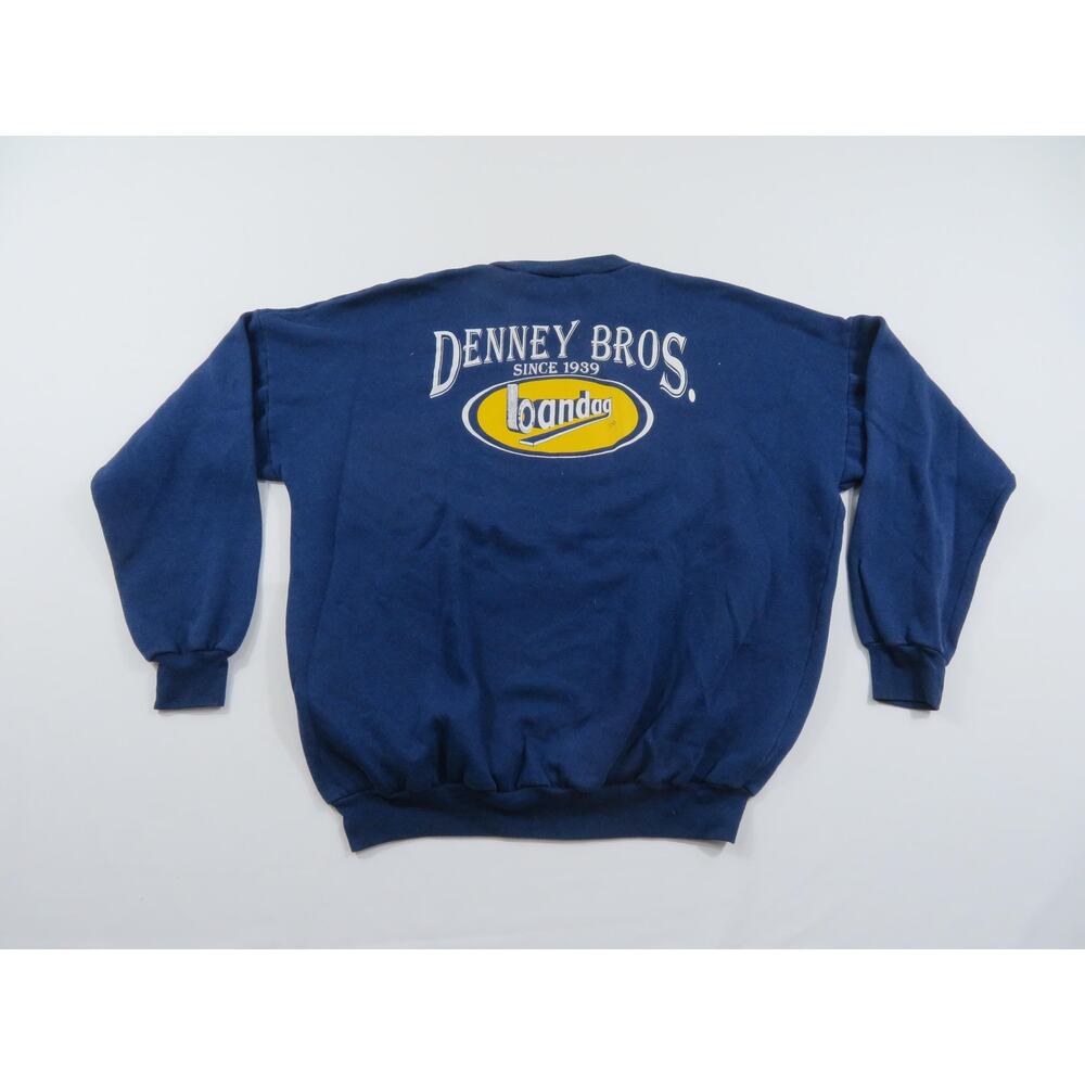 Denney Bros Bandog Sweatshirt, Double Sided, Blue Sz XL 1990s